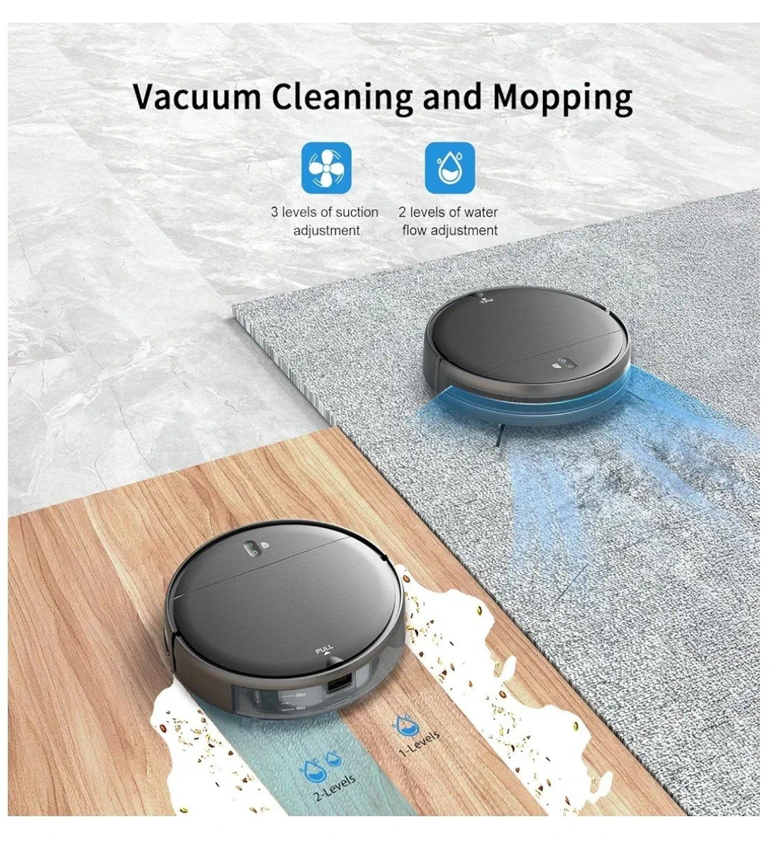 Robot Vacuum Cleaner Mop Combo MAMNV Model: BR151 WiFi/App New in box! Alexa gallery