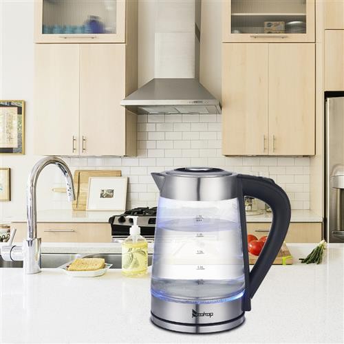 ZOKOP 2.5L Temperature Control Electric Glass Tea Water Kettle Boiling Shut-off gallery