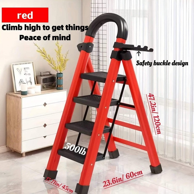 Heavy Duty Folding Step Ladder 3/4/5 Step Non-Slip 500LBS Capacity Portable gallery