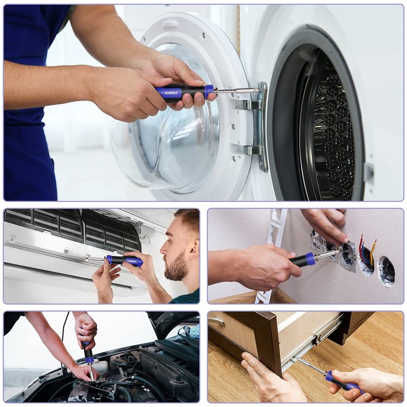STREBITO Precision Screwdriver Set 191 Piece Multi Bit Screwdriver 1/4 Inch Nut gallery