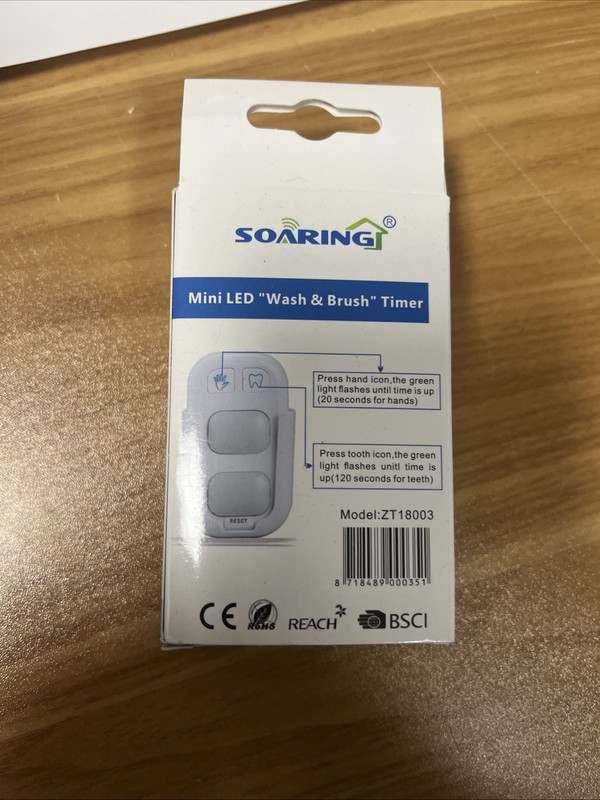SOARING Wireless Battery Powered Timer for Kids - 2 Min Brush, 20 Sec Hand Wash gallery