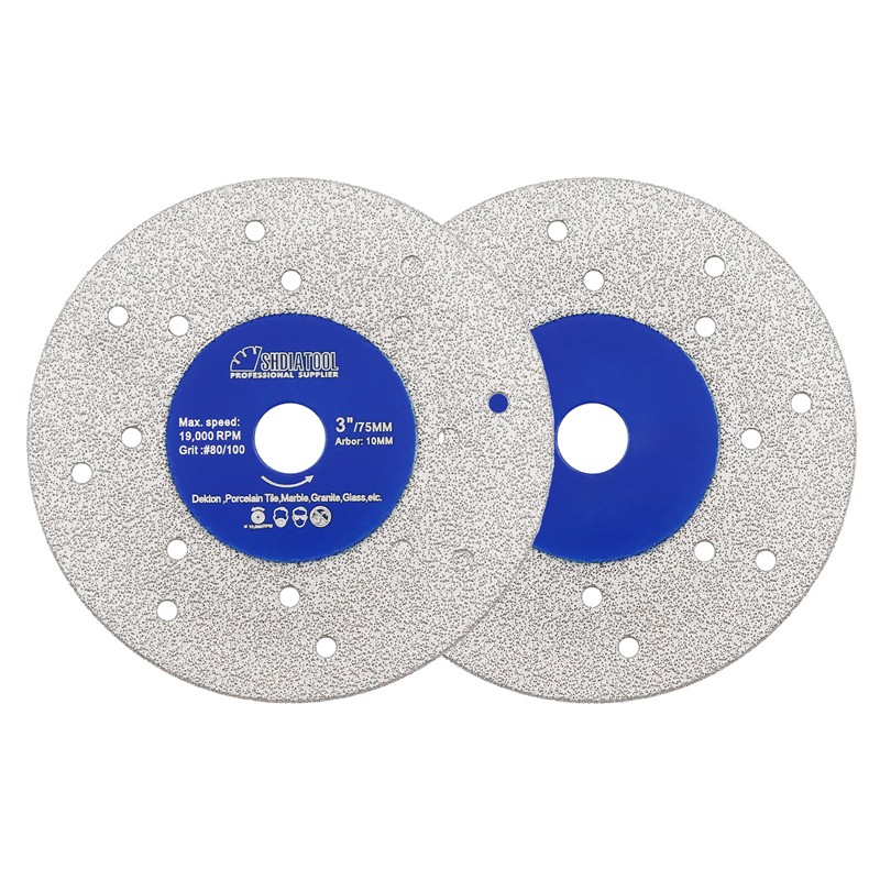 2pcs Diamond Cutting Grinding Disc Wheel for Porcelain Tile Saw Blade 75mm gallery