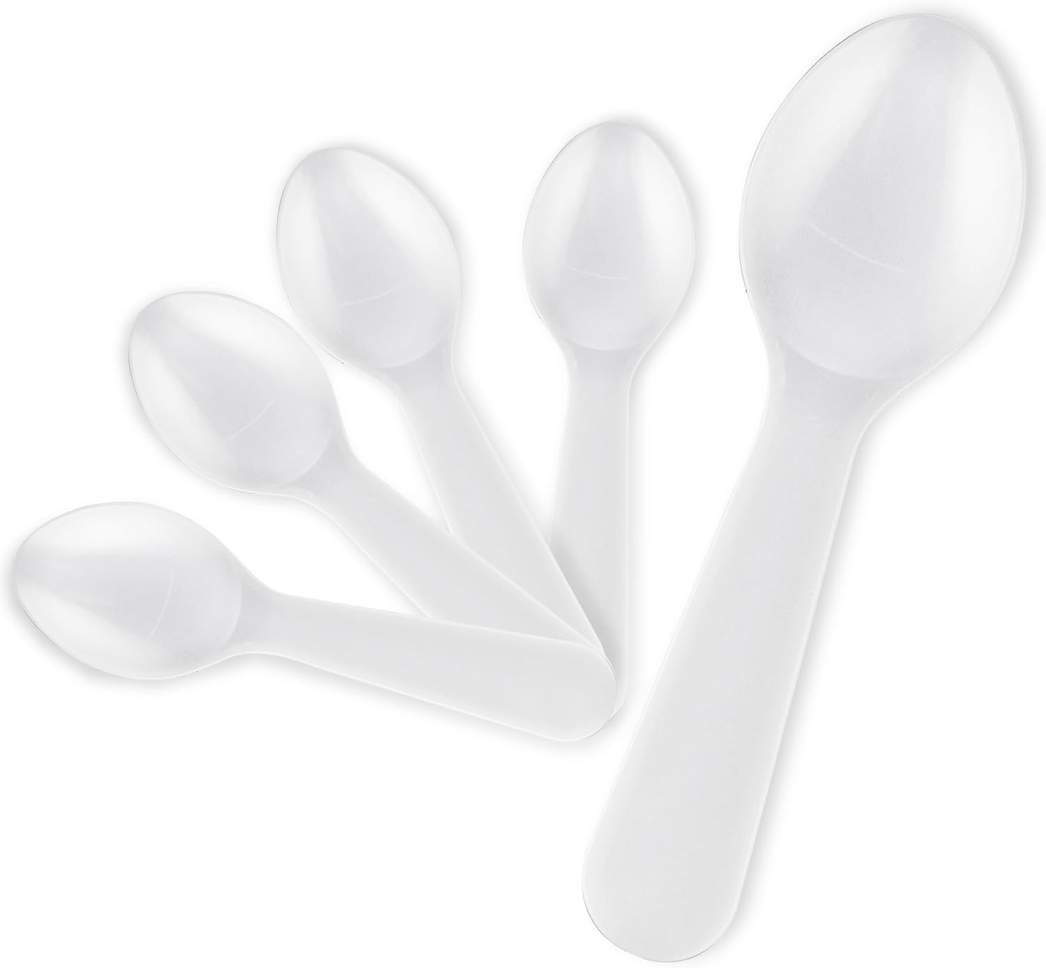 Stock Your Home 400 Count 3-Inch Plastic Mini Taster Spoons 400 Count, White gallery