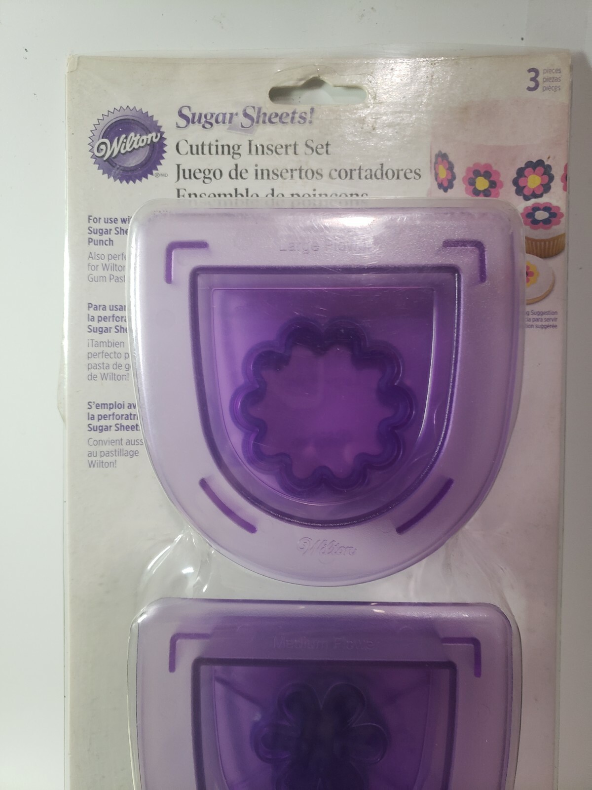 Wilton 3Pc Layered Flowers Cutting Insert Set Sugar Sheets Fondant gallery