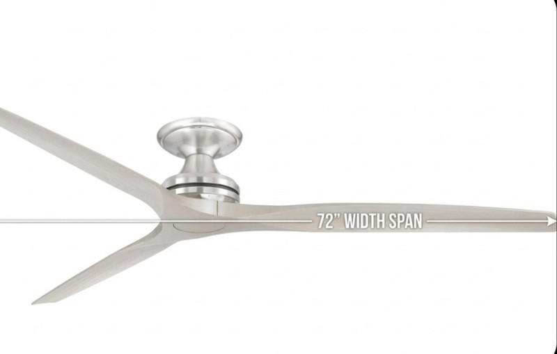Fanimation Spitfire 72" Ceiling Fan Blades Brushed Nickel Buttonwood B6720-72 gallery