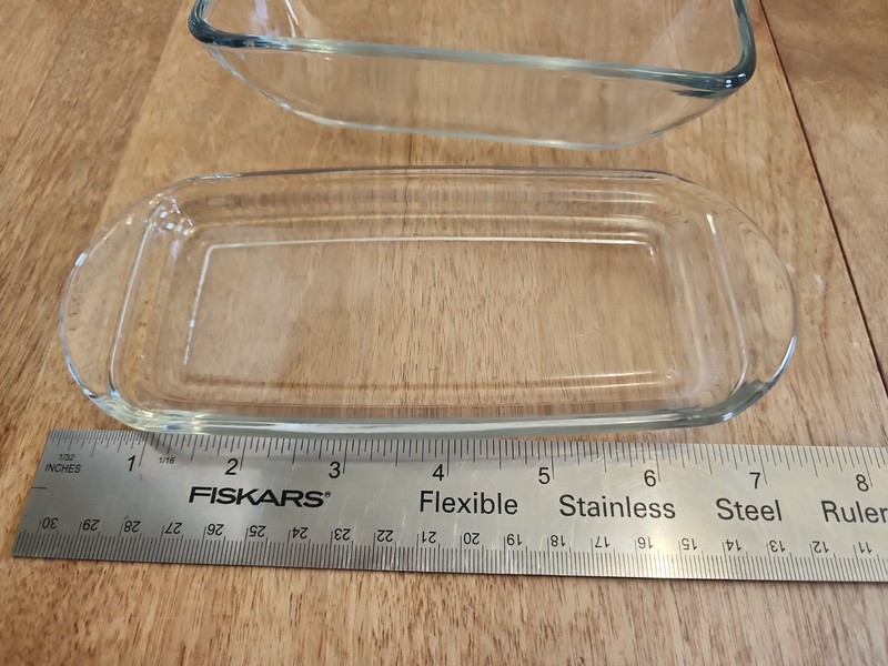 Rectangular Classic  Clear Glass Butter Dish  with Lid  7-1/2" x 3-1/4" x 2" gallery