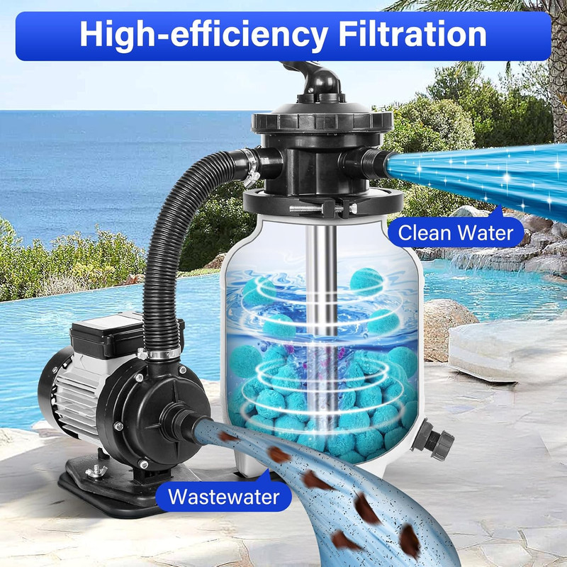 Pool Filter Balls for Sand-Filter,Eco-Friendly Fiber Filter Media for Swimming P gallery