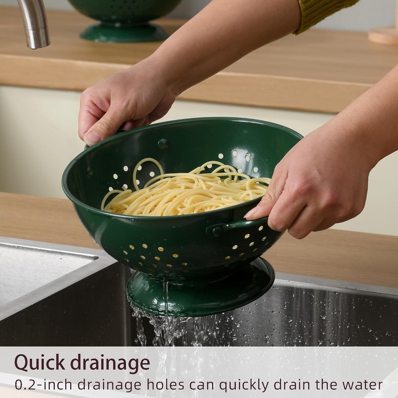 The three-piece metal strainer set includes 1 liter, 3.5 liters, and 5 liters. gallery