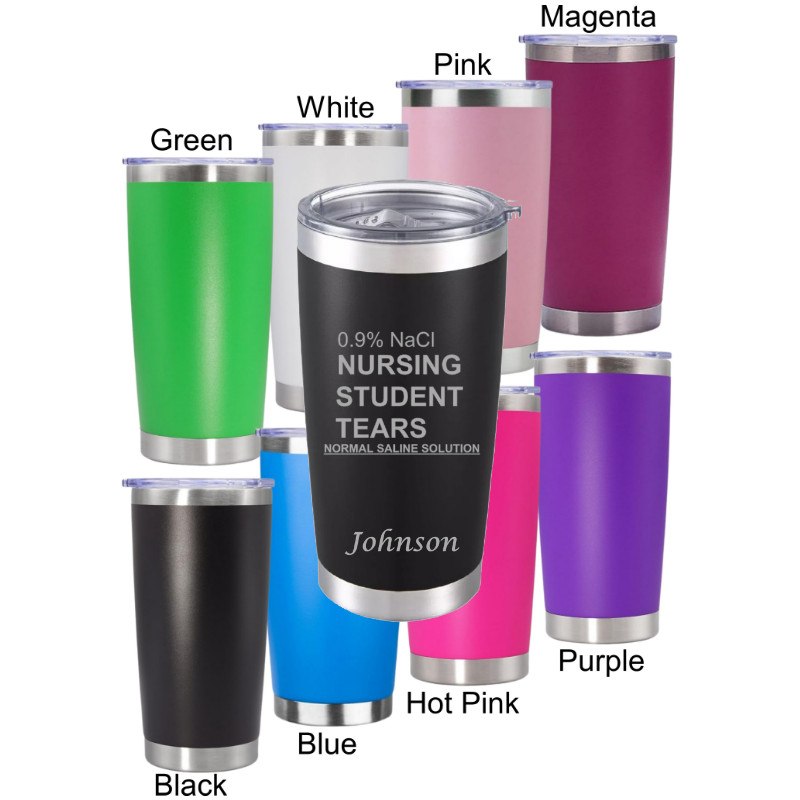 Personalize Humorous Nursing Student Tears Tumbler – Normal Saline 0.9% NaCl Cup gallery