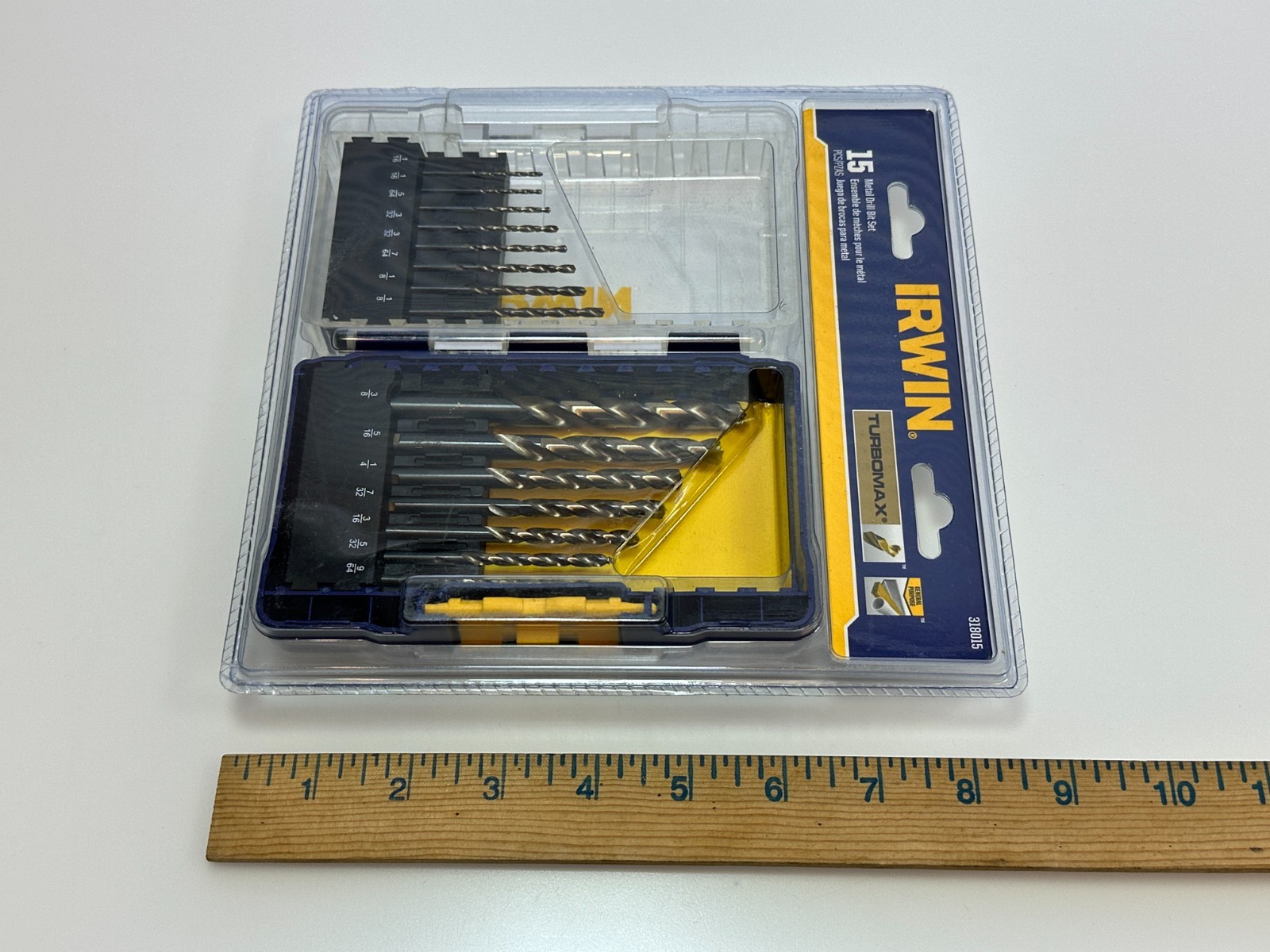 IRWIN 15-Piece TURBOMAX Drill Bit Set High-Speed Steel Metal Wood, Plastic Case gallery