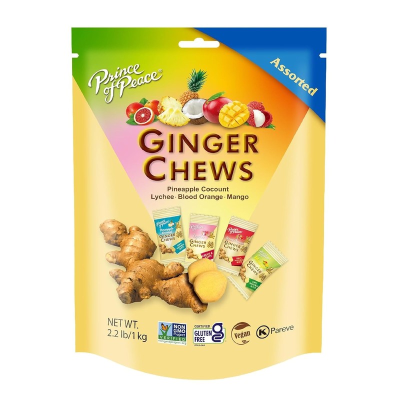 Ginger Chews Assorted Flavors, 2.2 Lb. (Mango, Blood Orange, Pineapple Coconut, gallery