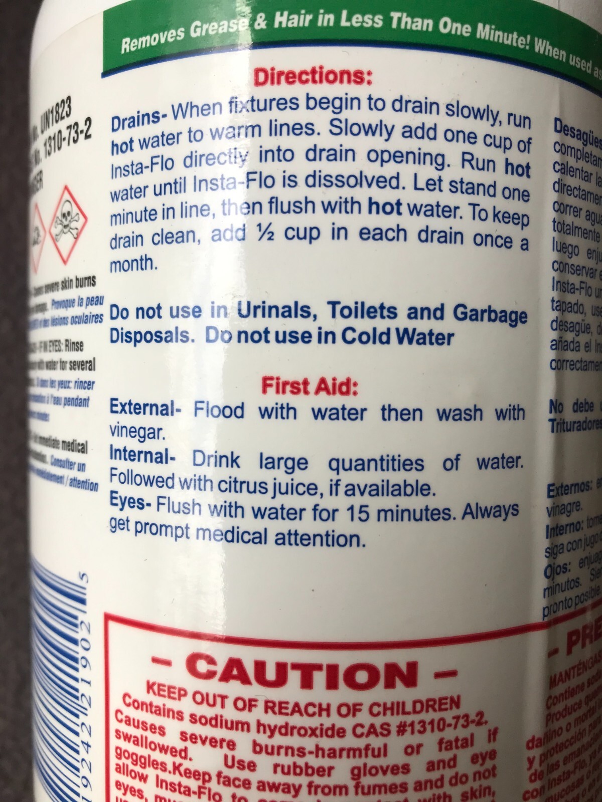 2- Insta-Flo IS-100 Odorless Crystal Form Drain Cleaner Safe for Septic Tank gallery