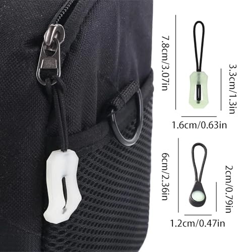 20 Pcs Self Luminous Zipper Pulls,Glow in The Dark Teardrop+Rectangle Shape gallery