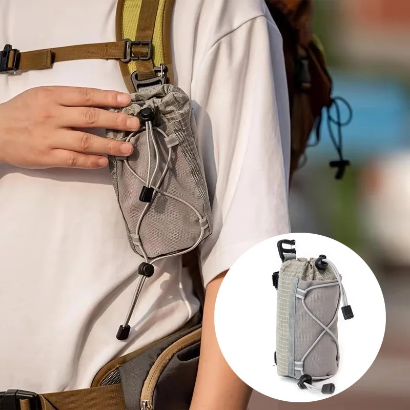 Mini Camping Backpack Shoulder Strap Pack Portable Climbing Arm Bag Water Bottle