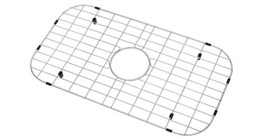 Kitchen Sink Grid Protectors Bottom Grate 26" x 14" with Center Drain Stainless gallery