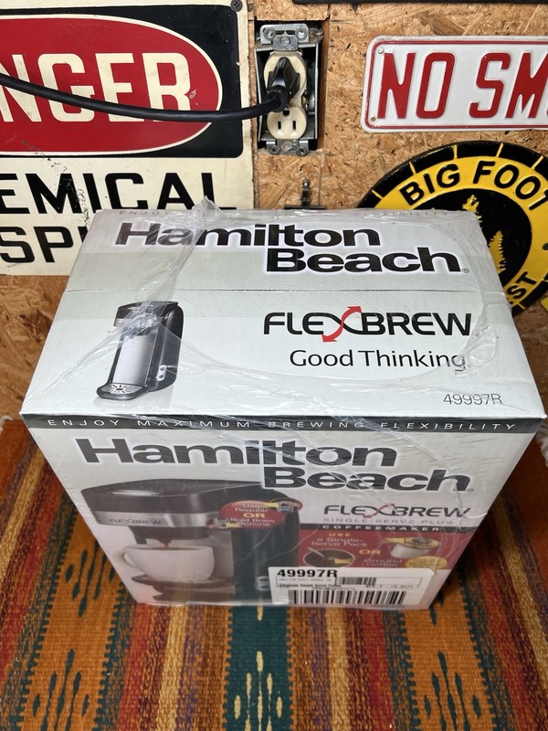 NEW Hamilton Beach FlexBrew Single Serve Coffee Maker Black/Silver Model 49997R gallery