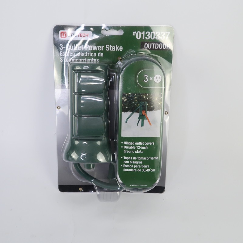 Outdoor Electrical 3 Outlet Yard Stake Power Strip | Utilitech gallery