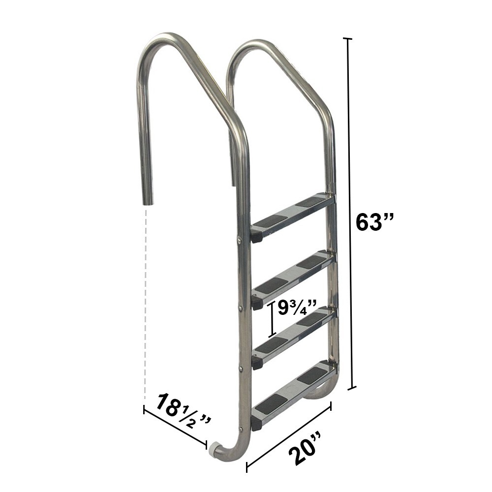 Aqua Select 4-Step Economy Inground Swimming Pool Ladder w/ Stainless Steps gallery