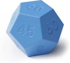Mooas Dodecagon Time Ball Rechargeable Mini Timer (Blue), 11 Preset Time, Desk P