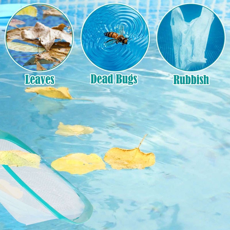 Heavy Duty Pool Skimmer Leaf Rake Net Cleaning Swimming Pool Fine Mesh Netting gallery