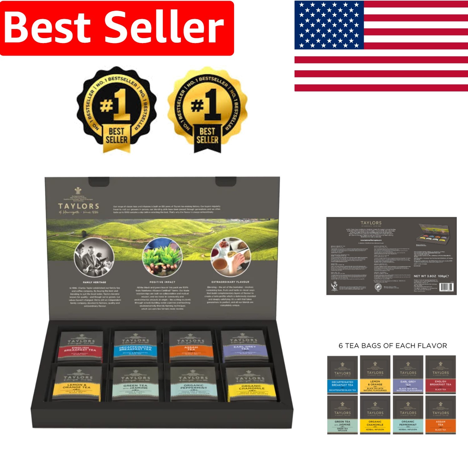 Luxury Assorted Tea Box - 48 Count - Perfect Gift with Eco-Friendly Selection gallery