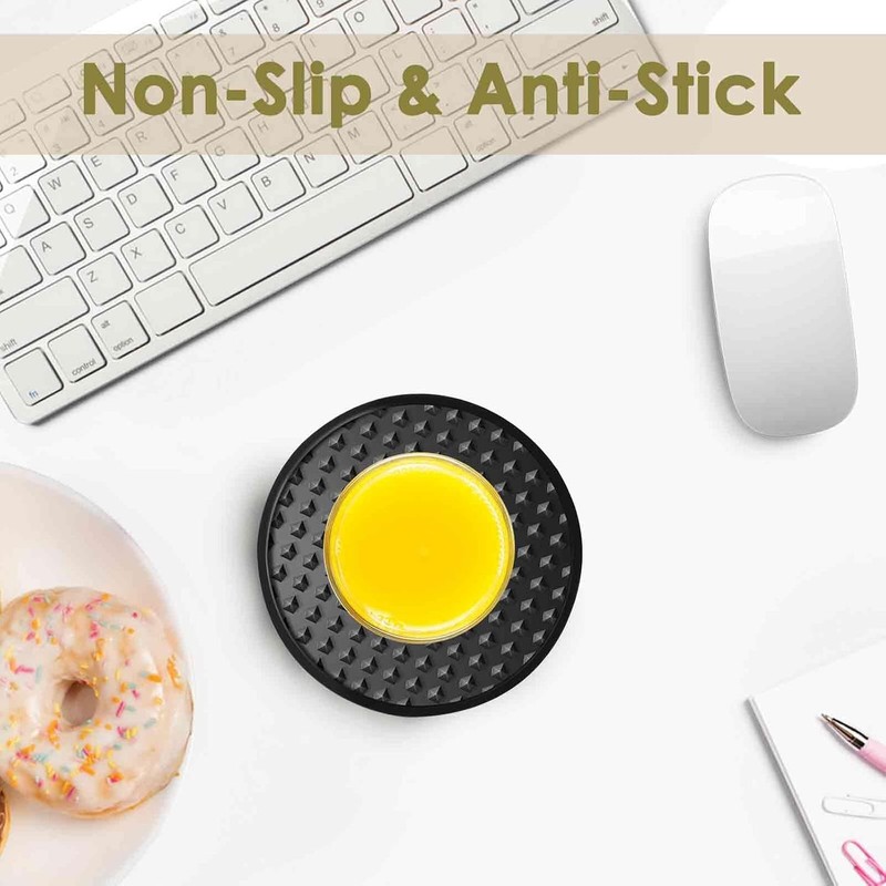 Silicone Coasters 6 Pack with Holder, Drink Coasters Set for Hot & Cold at Bar, gallery