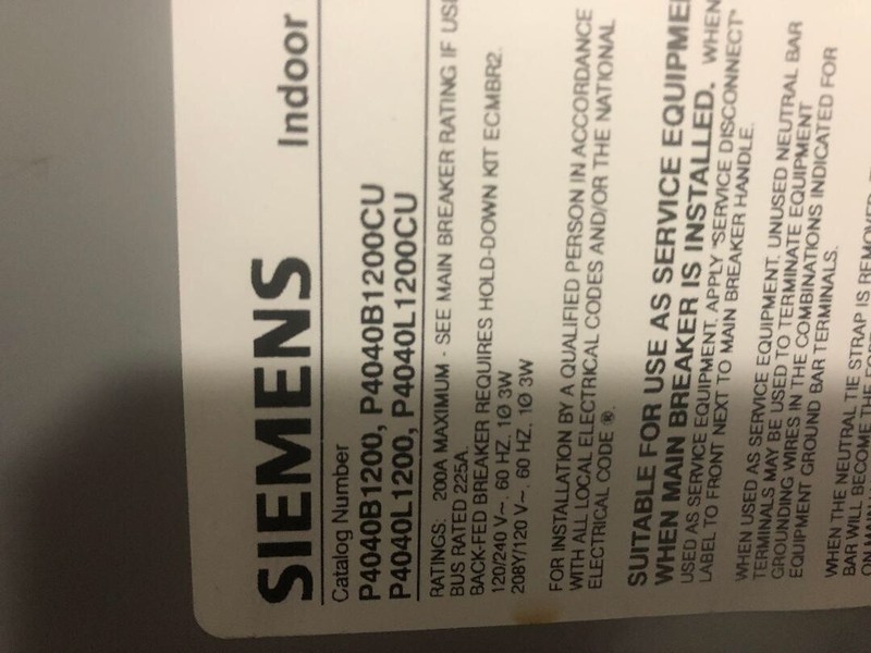 Generator Interlock Kit , Siemens 200 Amp Panel Murray 200 Amp Panel gallery