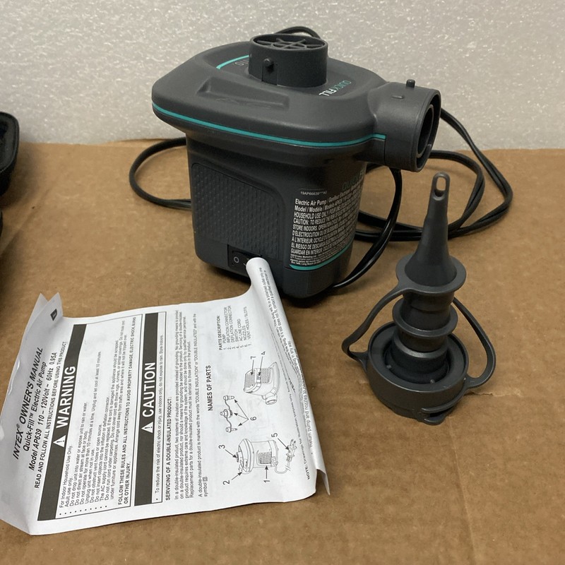 Intex 66639E 120V Quick Fill AC Electric Air Pump w/ 3 Interconnected Nozzles gallery
