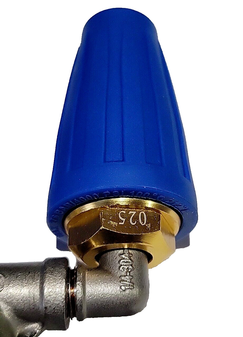 High Pressure Washer Rotating Dual Turbo Nozzle Spray Tip 1/4 4000PSI 4-6GPM gallery