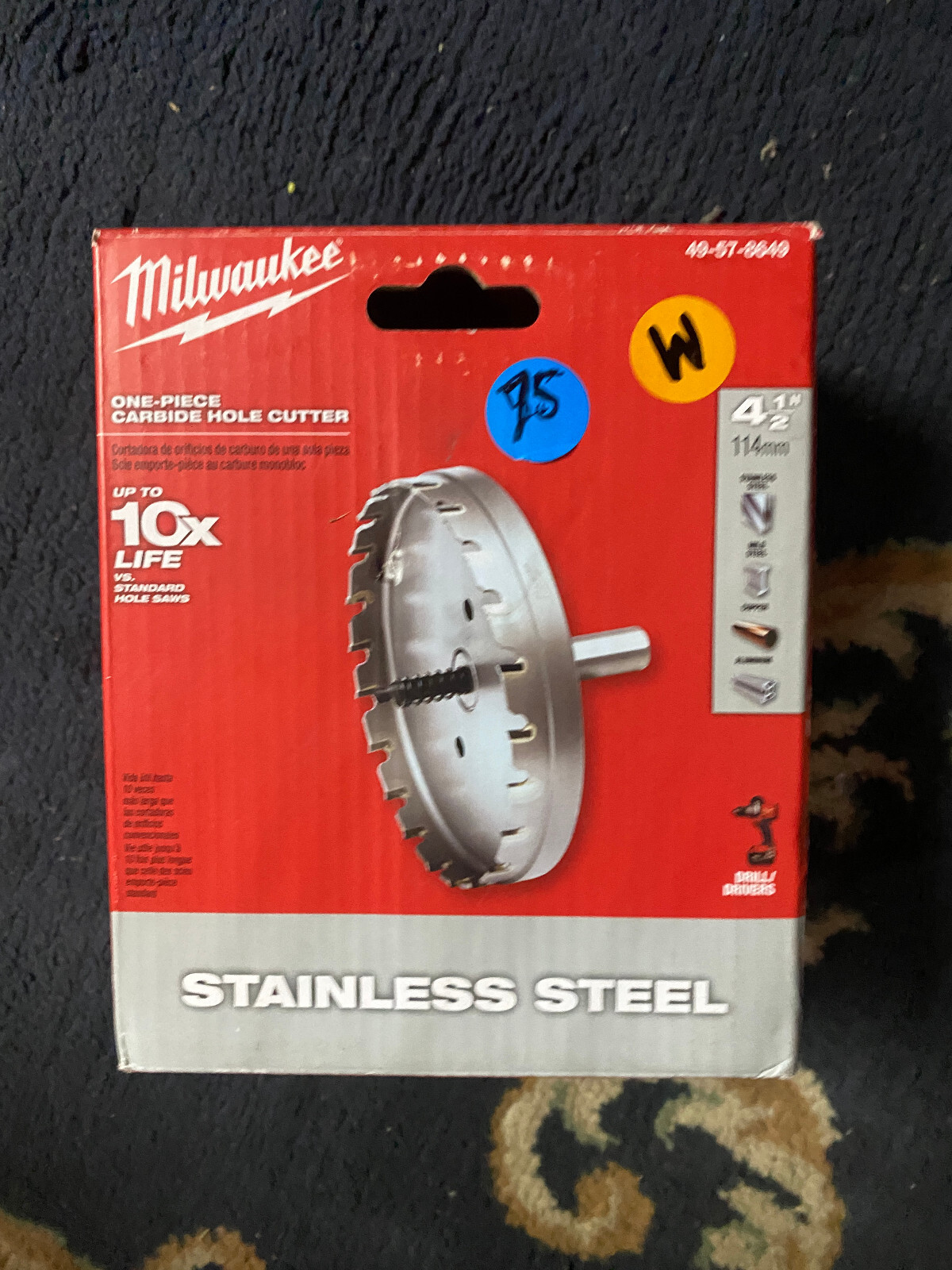 Milwaukee Tool 49-57-8649 4-1/2 In. One-Piece Carbide Hole Cutter For Stainless gallery