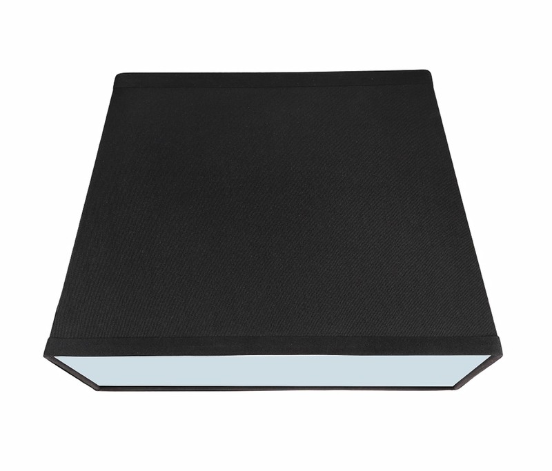 36121 Transitional Rectangle Hardback Shape Spider Construction Lamp Shade In Bl gallery