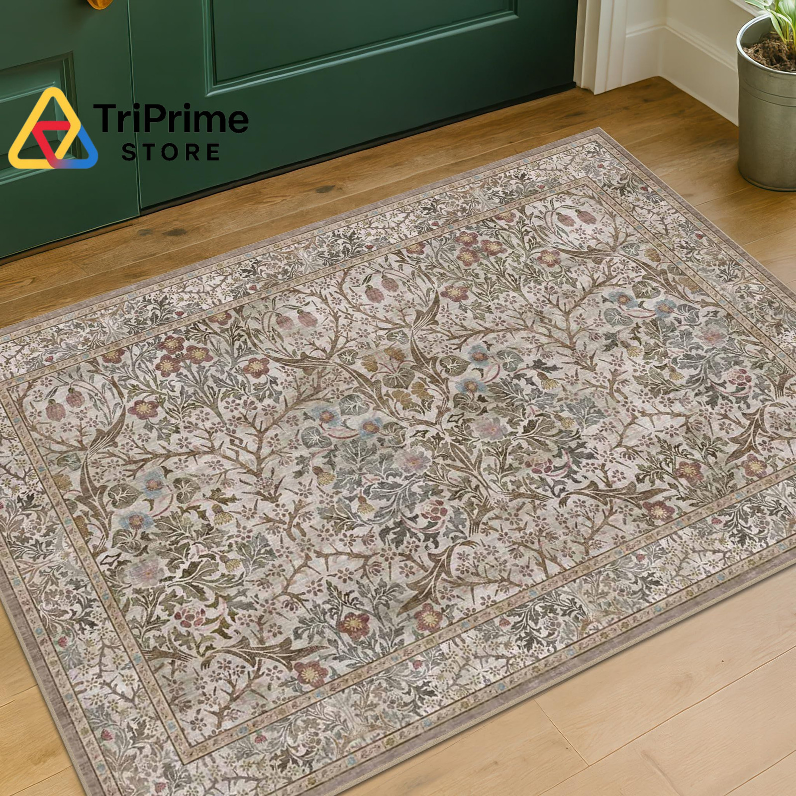 Moss Green Washable 2x3 Entry Rug - Front Door 2' x 3' (Rectangular), gallery