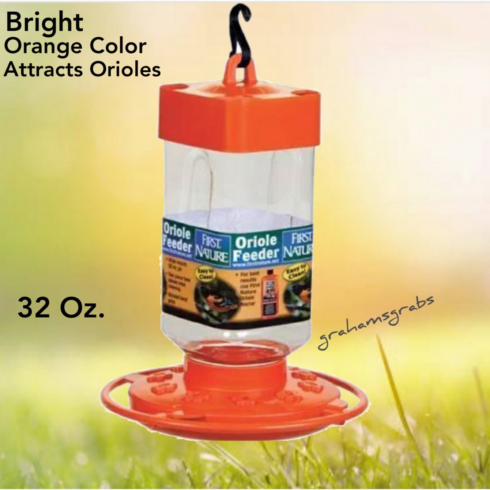 FIRST NATURE ORIOLE FEEDER 32 OZ WIDE MOUTH #3088 EASY CLEAN & FILL MADE IN USA gallery