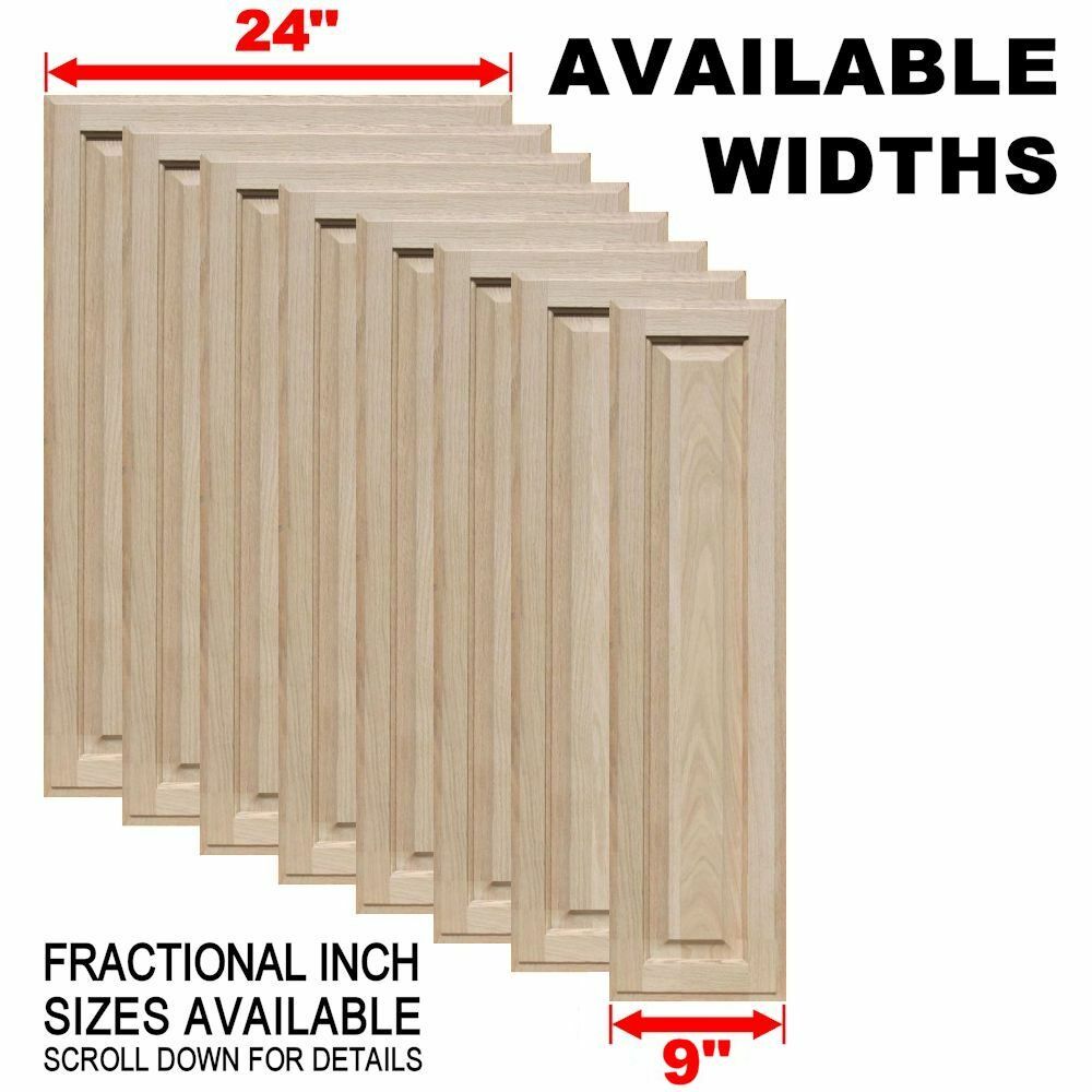 Unfinished Oak Square Raised Panel Cabinet Doors (25"H & Up) gallery