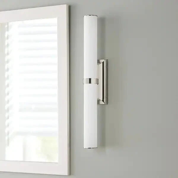 LED Vanity Light Brushed Nickel Modern Bathroom Light Bar Fixture Etched Glass gallery