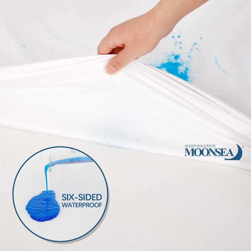 Moonsea Full Size Mattress Protector Zippered, Soft Terry Surface Mattress C... gallery