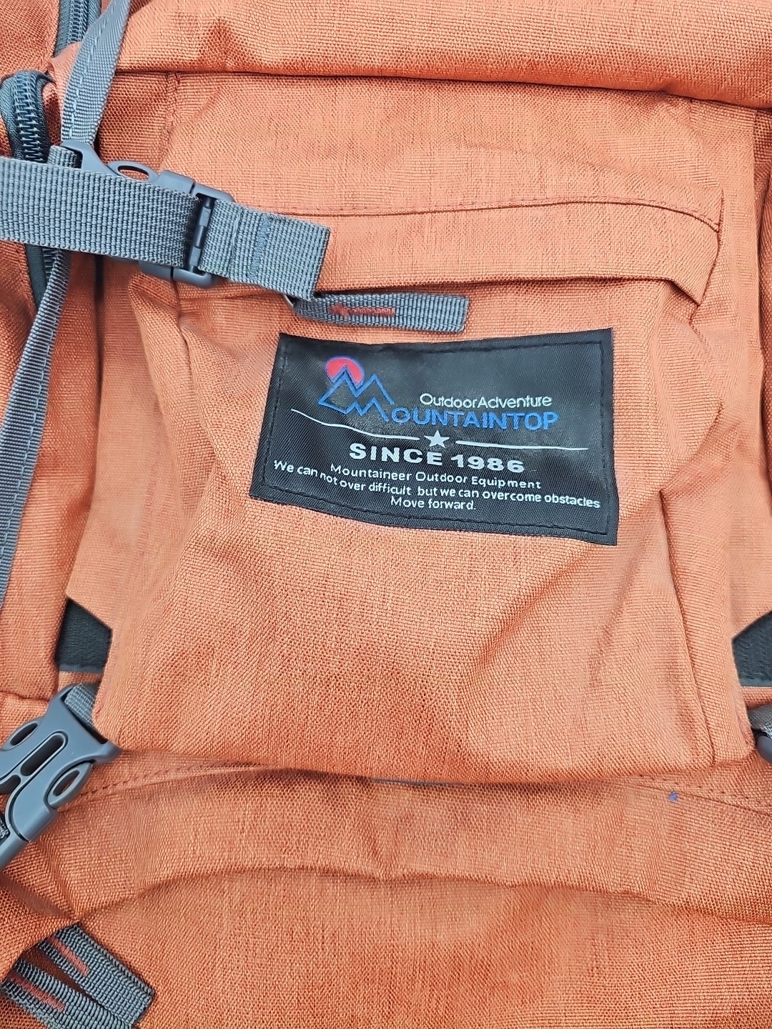 Mountaintop - 40L Hiking Backpack - Orange Trail Bag NWT 3