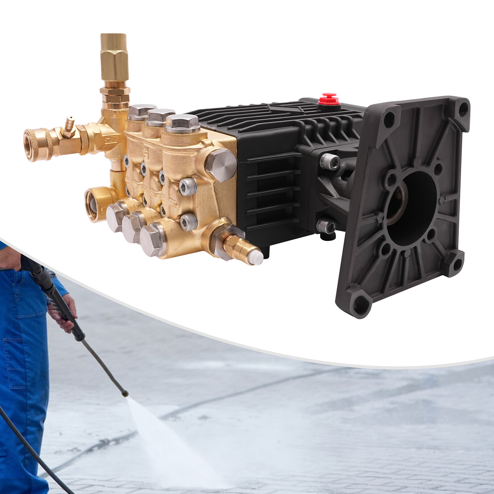 4000 PSI Pressure Washer Pump, 13HP, 4 GPM, Durable Brass & Aluminum Design gallery