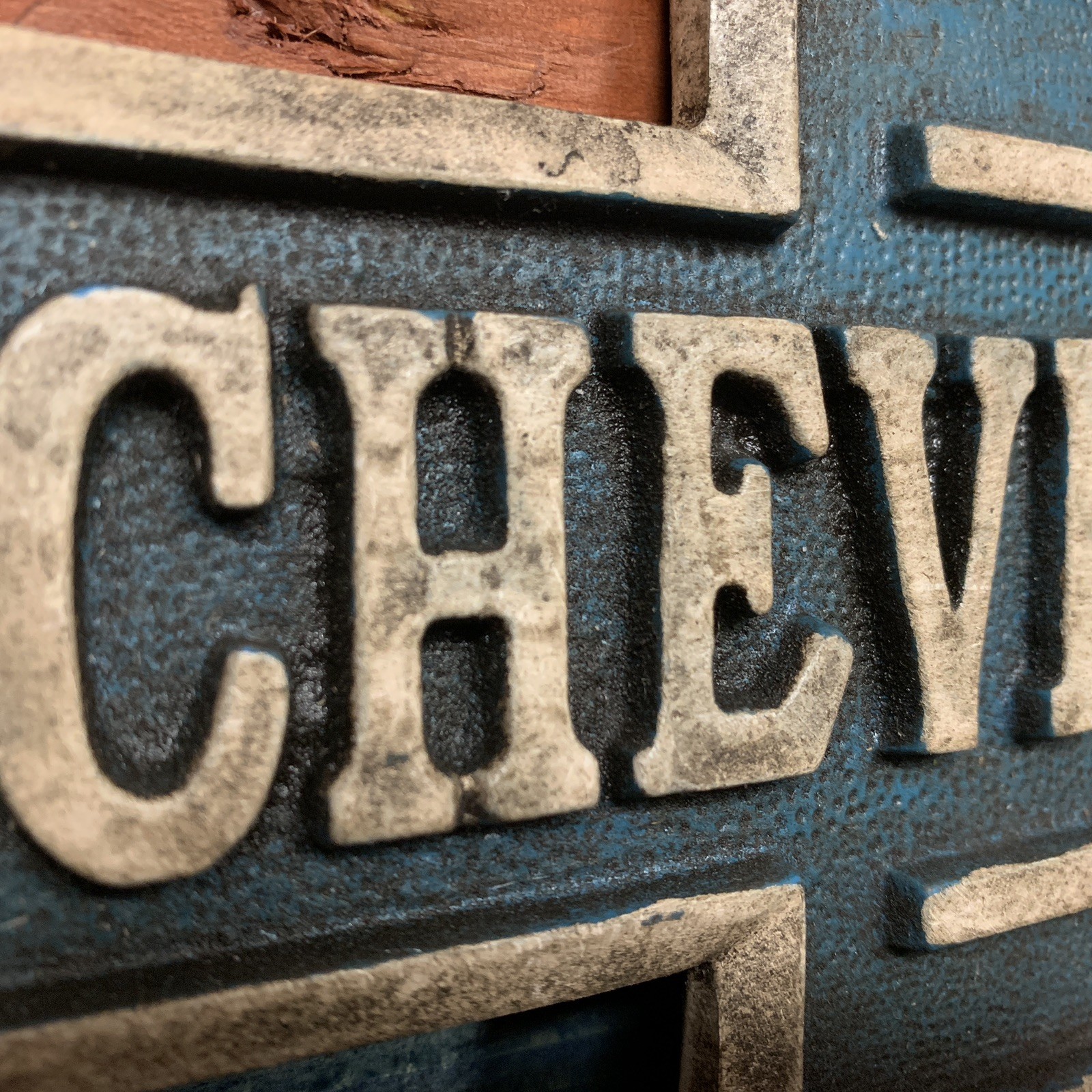 Chevrolet Cast Iron Plaque Embossed Chevy Sign Vintage Antique Finish Garage Bar gallery