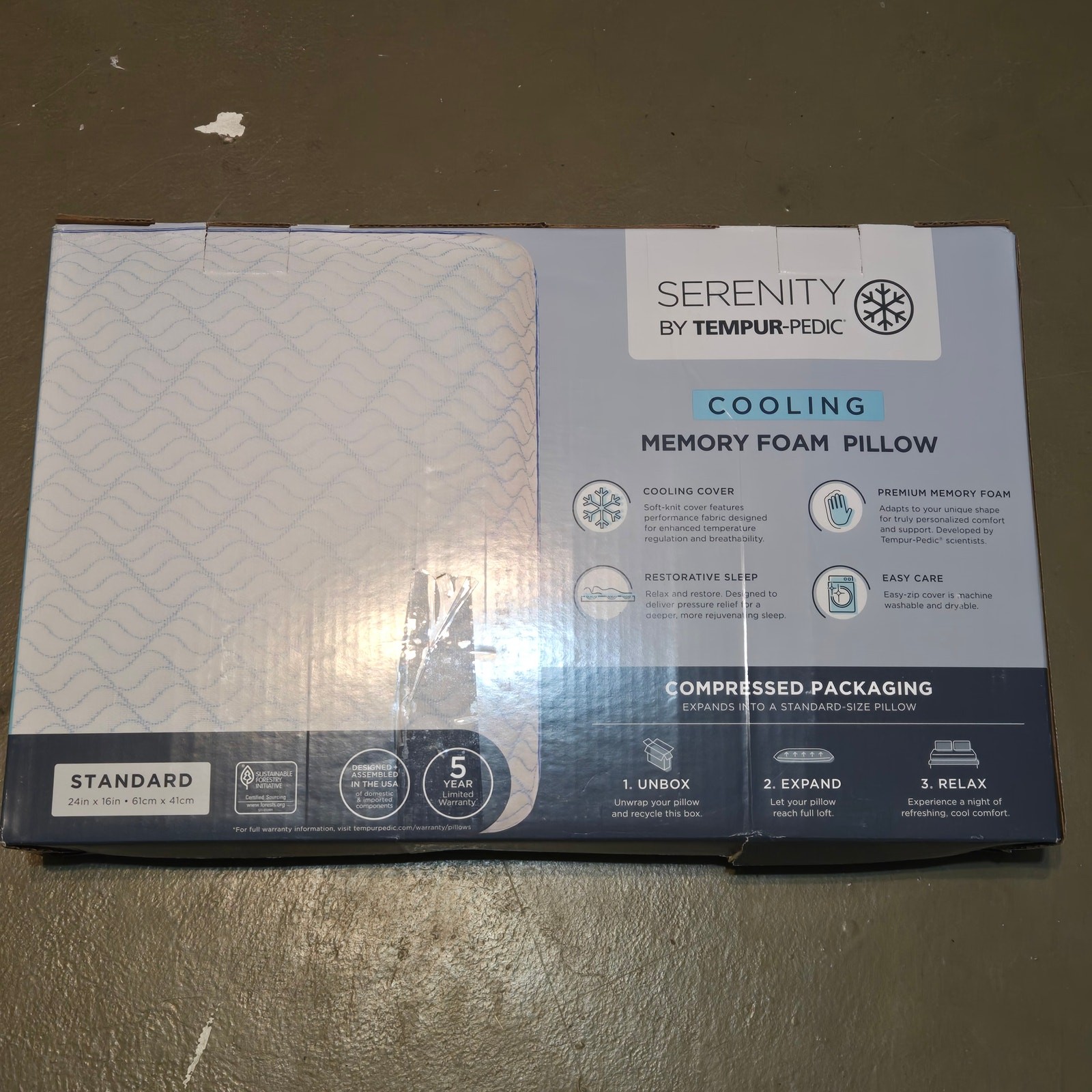 Serenity by Tempur-Pedic Cooling Memory Foam Standard Pillow gallery