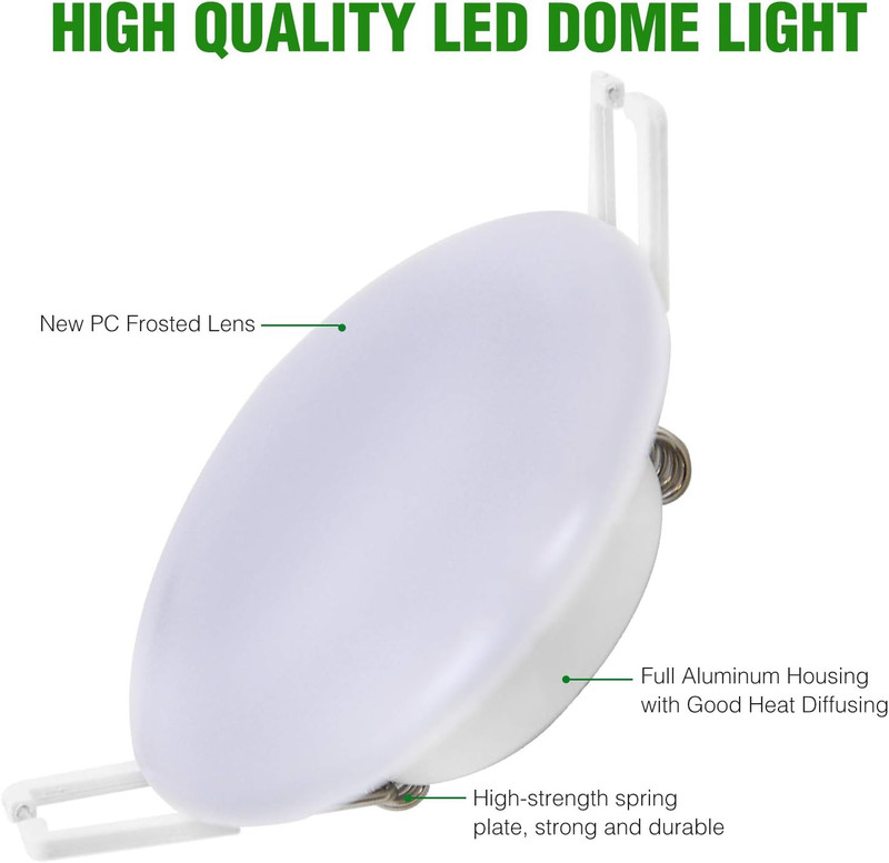 4.5-Inch LED Recessed Mount Ceiling Down Light 12V RV Puck Under Cabinet 6000... gallery