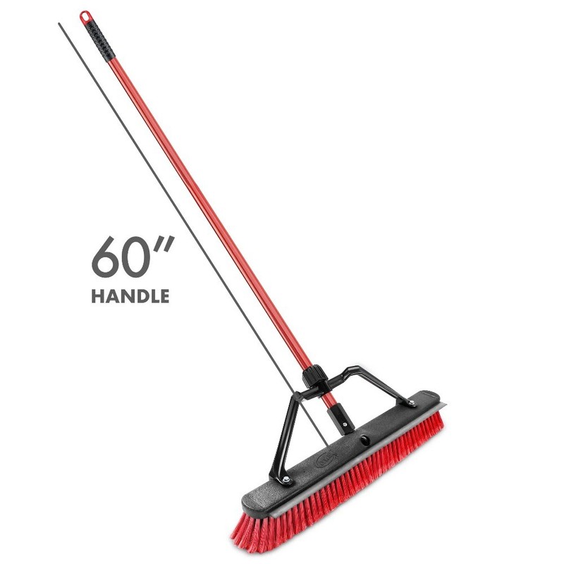 Libman Push Broom Rough Surface Red Black 24" 3/Carton gallery