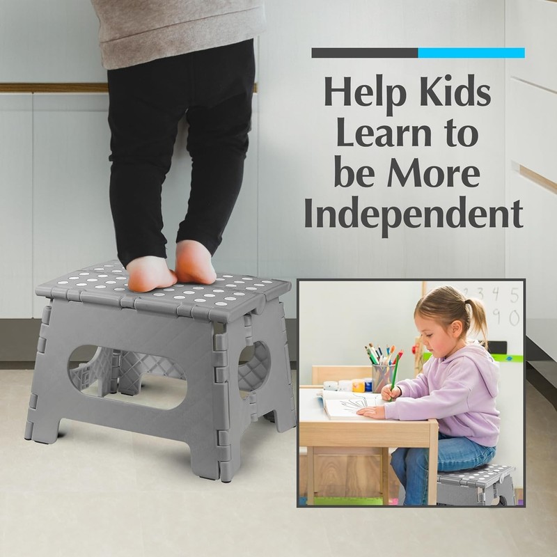 Space-Saving Folding Step Stool - Lightweight & Durable, Perfect for Home 2-Pack gallery