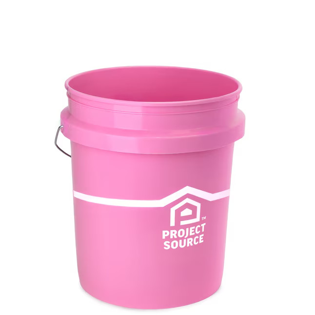 Project Source 5 Gallon Pink Plastic Bucket Heavy Duty Utility (Lid Not Included gallery