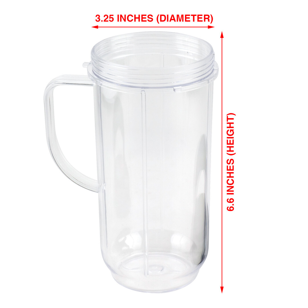 2 Pack 22 oz Tall Cup with To-Go Lid Replacement Part Magic Bullet 250W MB1001 gallery