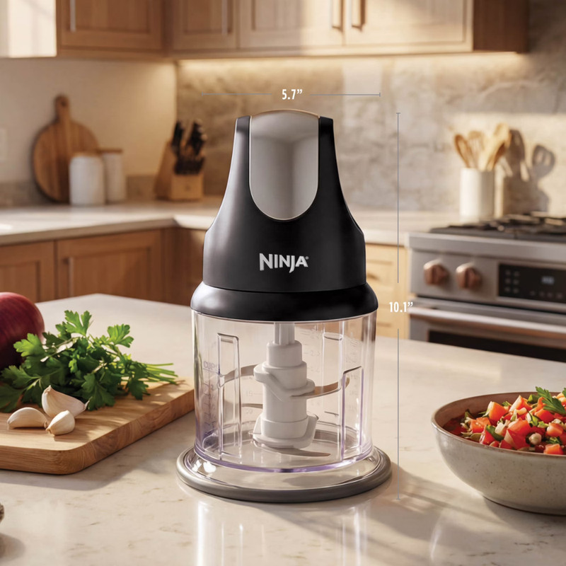 Ninja Express Chop Food Processor, 2-Cup Mini Chopper Blender Mincer, Gray NJ100 gallery