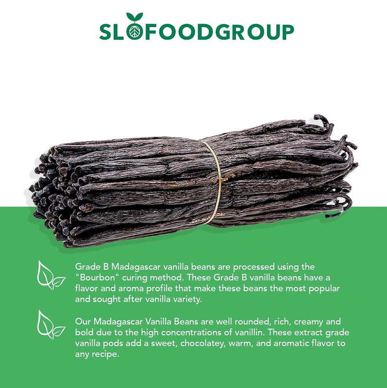Slofoodgroup Madagascar Vanilla Beans Extract Grade B Vanilla Pods 4 oz. ... gallery