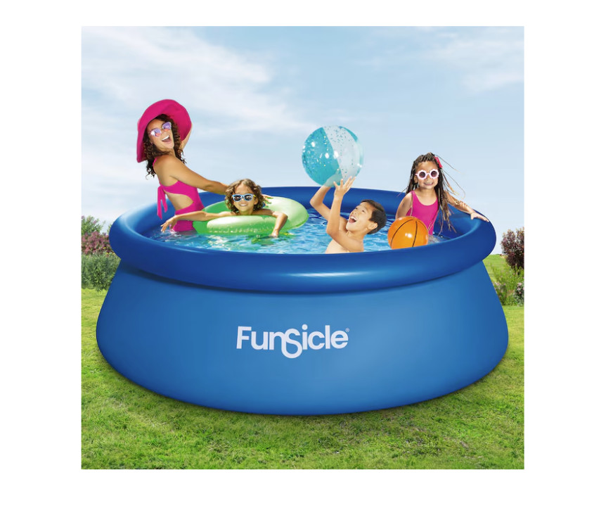 [ BIG SALE ] Funsicle 8ft x 30in QuickSet Inflatable Ring Above Ground Pool Pump gallery