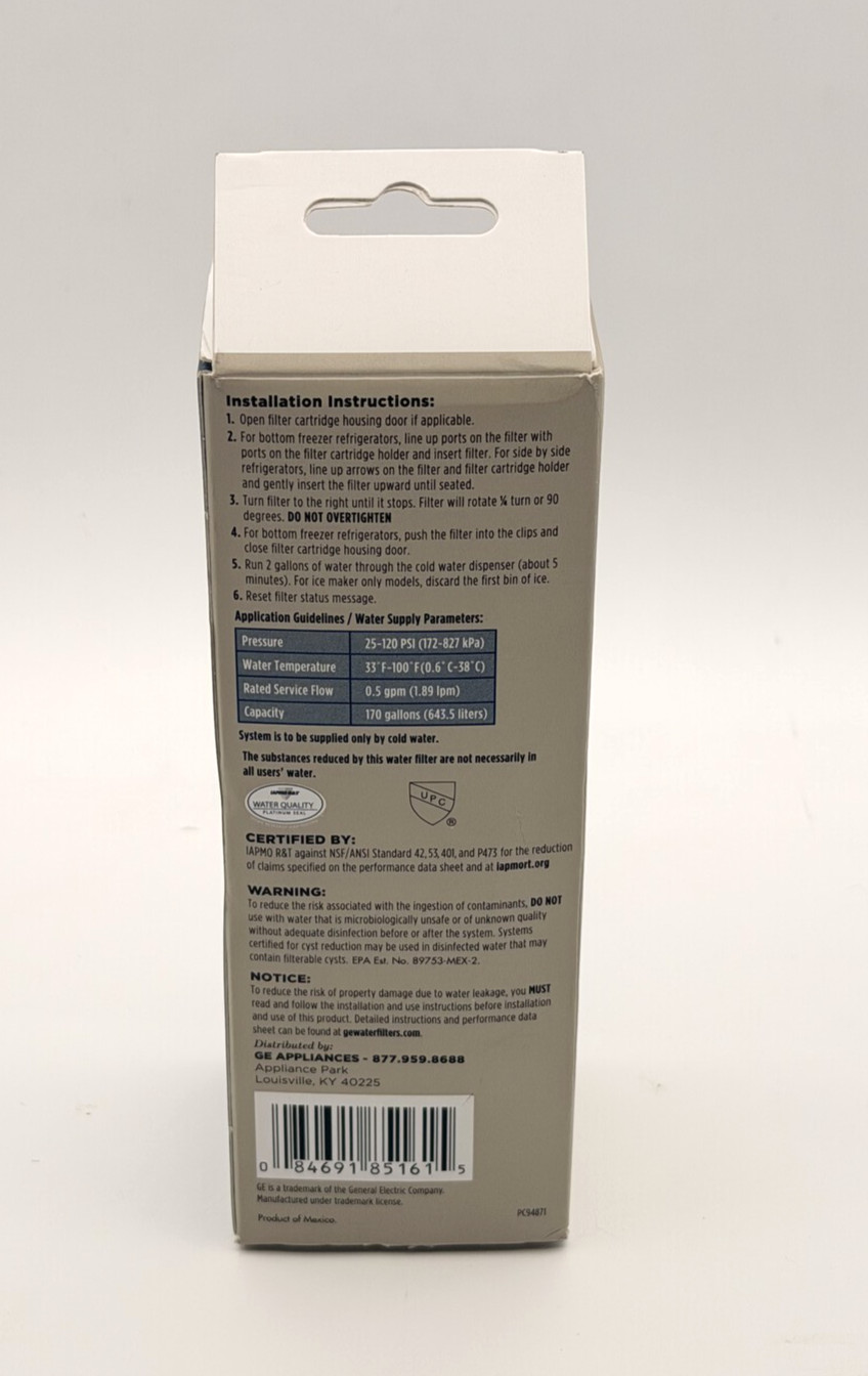 GE XWFE Refrigerator Water Filter – Genuine Replacement gallery