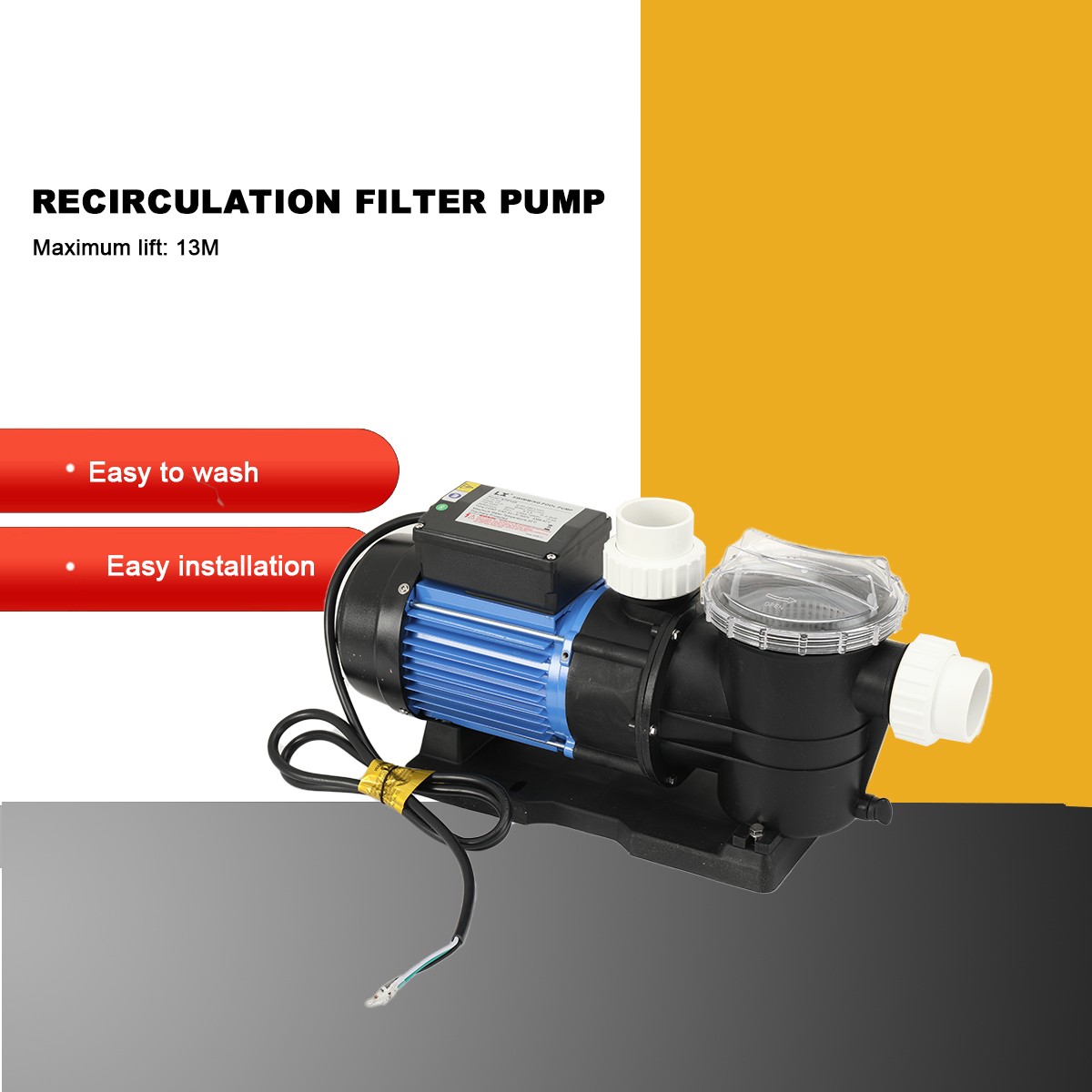Swimming Pool Circulating Pump Filtration Pump Fish Pond Surface Water Pump 900W gallery
